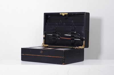 Lot 133 - An Asprey leather travel writing box