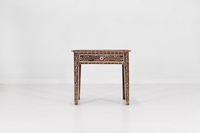 Lot 83 - A hardwood and bone side table
