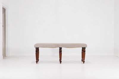 Lot 493 - A George IV-style mahogany stool or bench