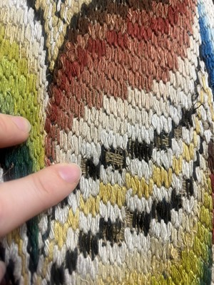 Lot 280 - A large bargello work hanging