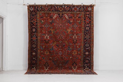 Lot 367 - A Heriz wool carpet