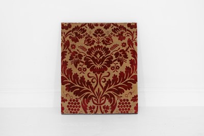 Lot 95 - A velvet damask textile panel