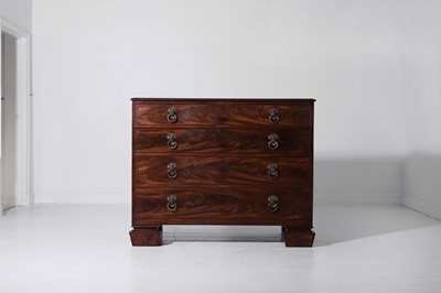 Lot 105 - A large George IV mahogany chest of drawers