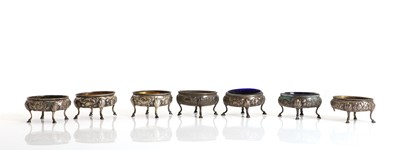 Lot 27 - A collection of silver seven salts