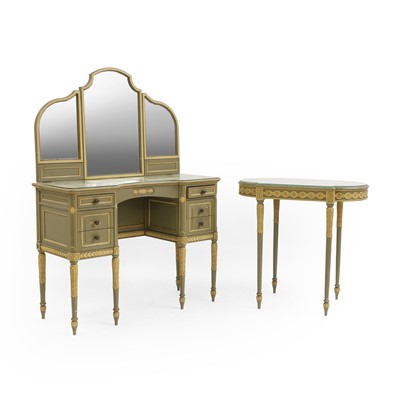 Lot 408 - A painted neo-classical revival bedroom suite