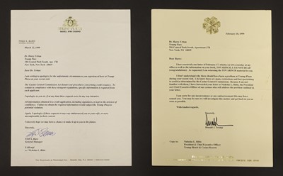 Lot 375 - A Donald Trump part autograph