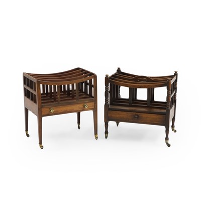 Lot 389 - A George III mahogany canterbury