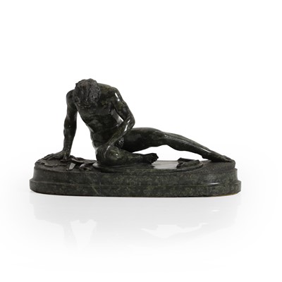 Lot 207 - An Italian serpentine marble model of the Capitoline Dying Gaul
