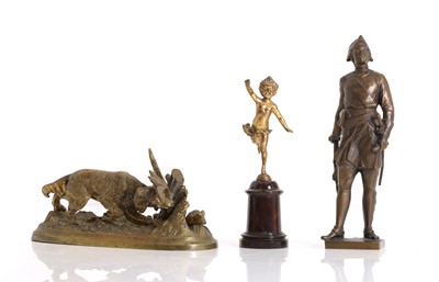 Lot 208 - Three bronze sculpture ornaments