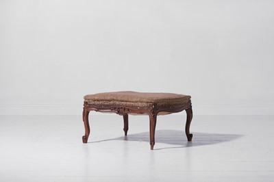 Lot 134 - A Louis XV-style carved beech stool
