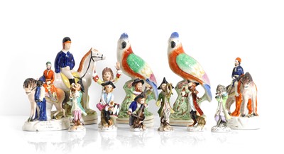 Lot 120 - A pair of Staffordshire Omer Pacha figures, on horseback