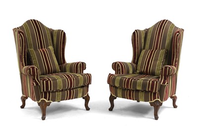 Lot 463 - A pair of Queen Anne style armchairs