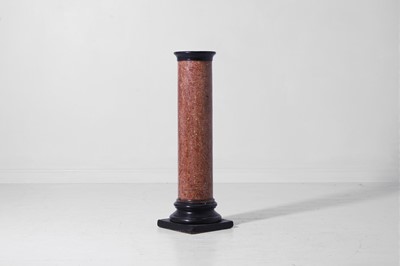 Lot 210 - A painted wood, composite and scagliola column pedestal