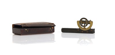 Lot 242 - A pocket brass surveyors level