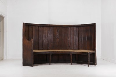 Lot 378 - A vernacular birch and pine tavern settle