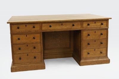 Lot 360 - A Victorian oak partners desk