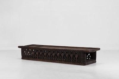 Lot 365 - A Bamileke carved wooden bed coffee table
