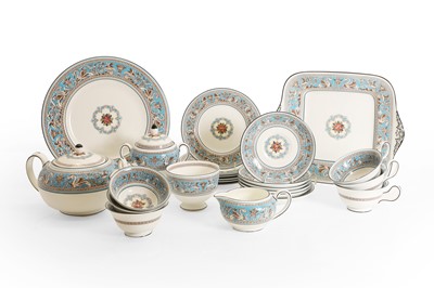 Lot 117 - A collection of Wedgwood Turquoise Florentine dinnerwares