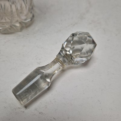 Lot 49 - A set of three silver-mounted cut-glass decanters