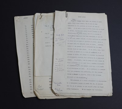 Lot 306 - ANDRADE, Edward Neville da Costa: 1- High Vacuum- A 24 Page Manuscript