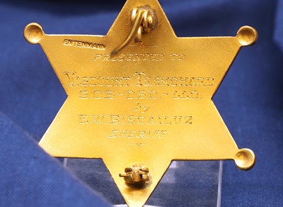 Lot An Honorary Deputy Sheriff Los Angeles County gilt-metal badge