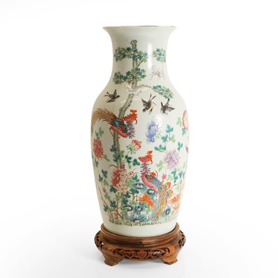 Lot 179 - A Chinese famille rose vase