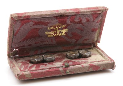 Lot 1 - A pair of silver and gold 'Stuart crystal' cufflinks, c.1700