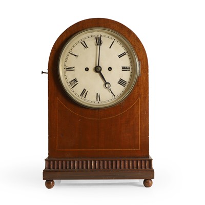 Lot 193 - An inlaid mahogany dome shaped mantle clock