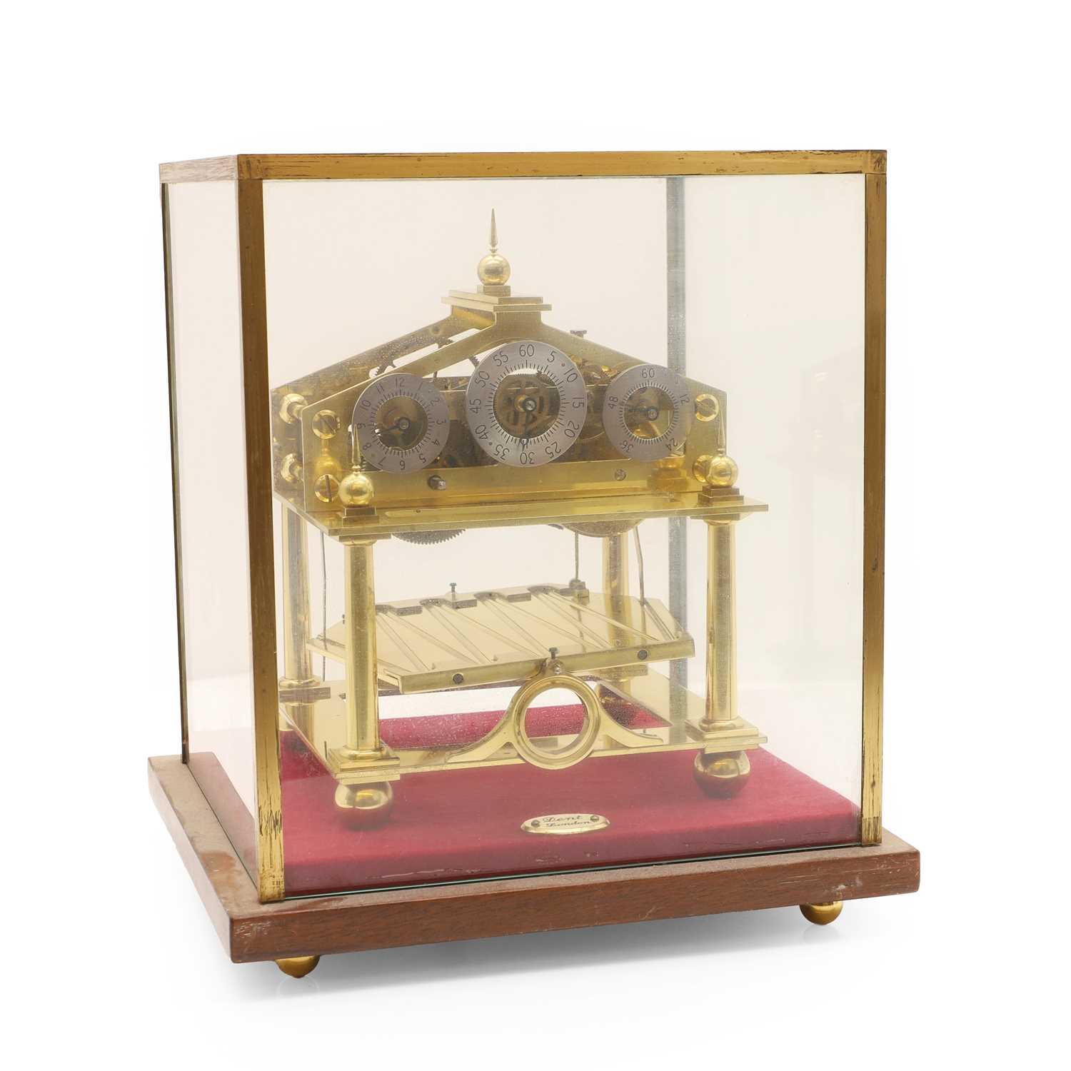 Lot 177 - A Dent of London brass Congreave type rolling ball clock
