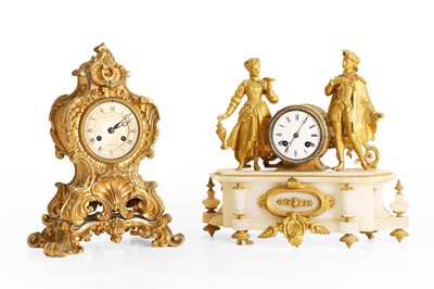 Lot 172 - Two gilt mantle clocks