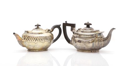 Lot 17 - Two silver teapots