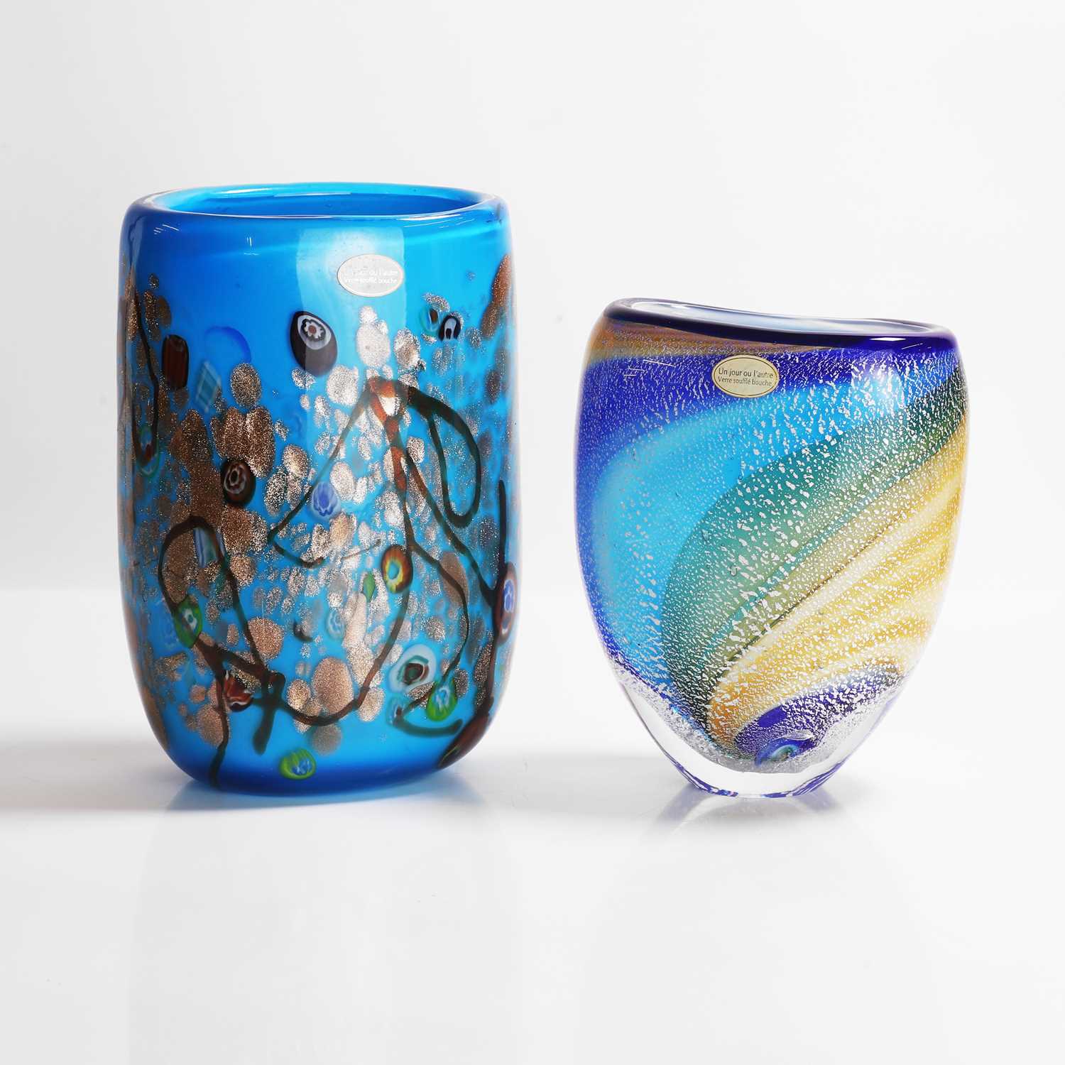 Lot 187 - Two Murano glass vases