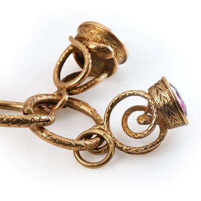 Lot 11 - Two antique fob seals and a group of split rings