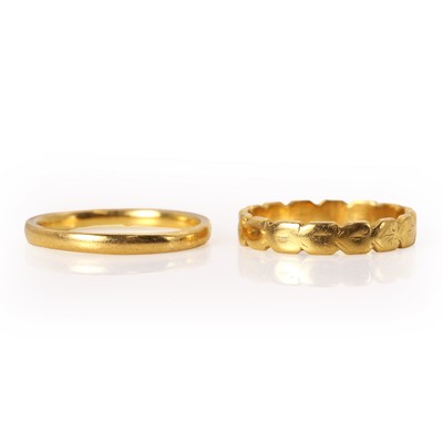 Lot 208 - Two 22ct gold wedding rings