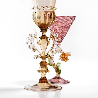 Lot 146 - Two Venetian drinking glasses