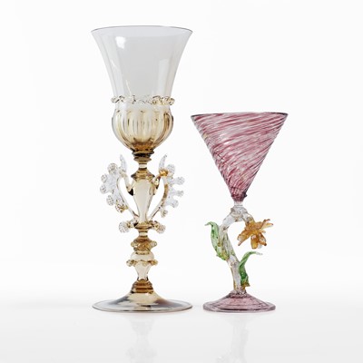 Lot 146 - Two Venetian drinking glasses