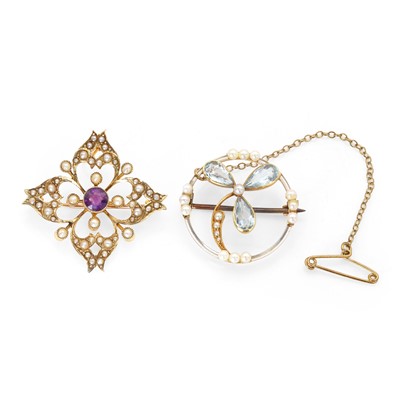 Lot 192 - Two antique brooches