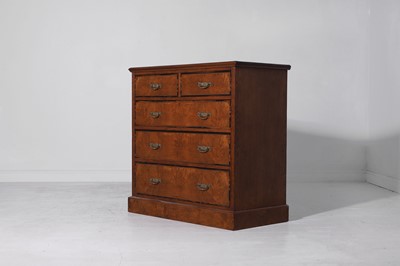 Lot 242 - A brown oak and coromandel chest of drawers