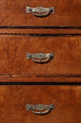 Lot 242 - A brown oak and coromandel chest of drawers