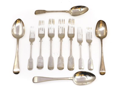 Lot 44 - A collection of silver flatware