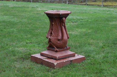 Lot 533 - A glazed terracotta sundial pedestal