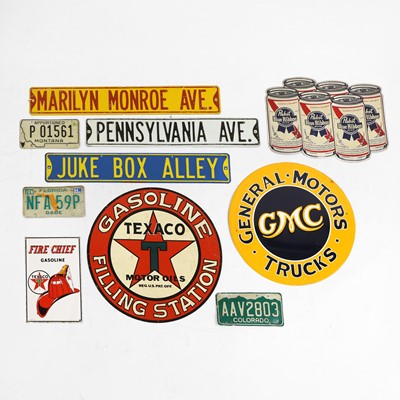 Lot 78 - A collection of ten reproduction enamel signs