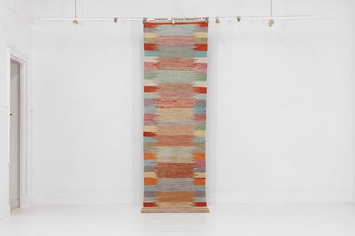 Lot 394 - A flat-weave wool runner of Swedish Ingaborg design