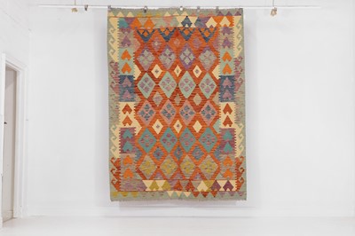 Lot 165 - A flat-weave wool rug of Anatolian design