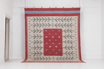 Lot 117 - A flat-weave wool carpet of Scandinavian design