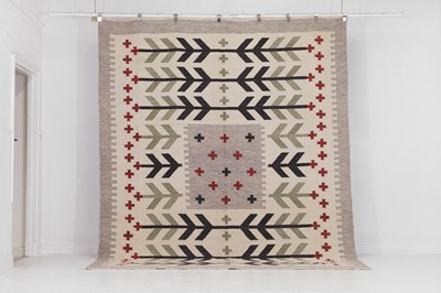 Lot 370 - A flat-weave wool carpet of Scandinavian design