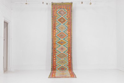 Lot 265 - A flat-weave wool runner of Anatolian design