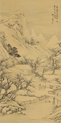 Lot 163 - A Chinese hanging scroll