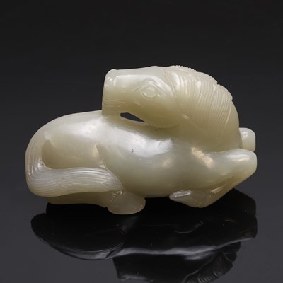 Lot 241 - A Chinese jade carving