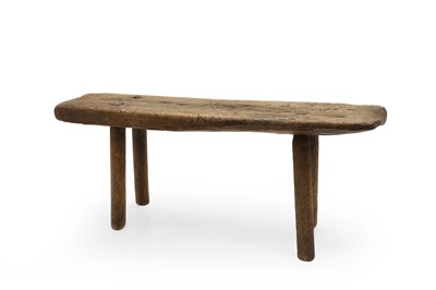 Lot 461 - A vernacular ash and elm pig bench